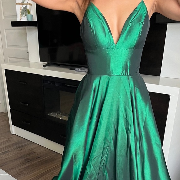Emerald green dress